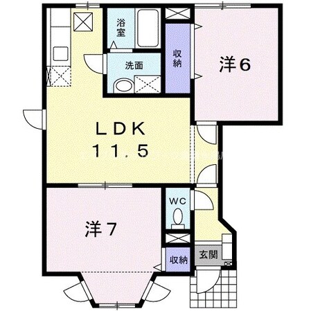 プラティ－ヌＫ．Ｄの物件間取画像